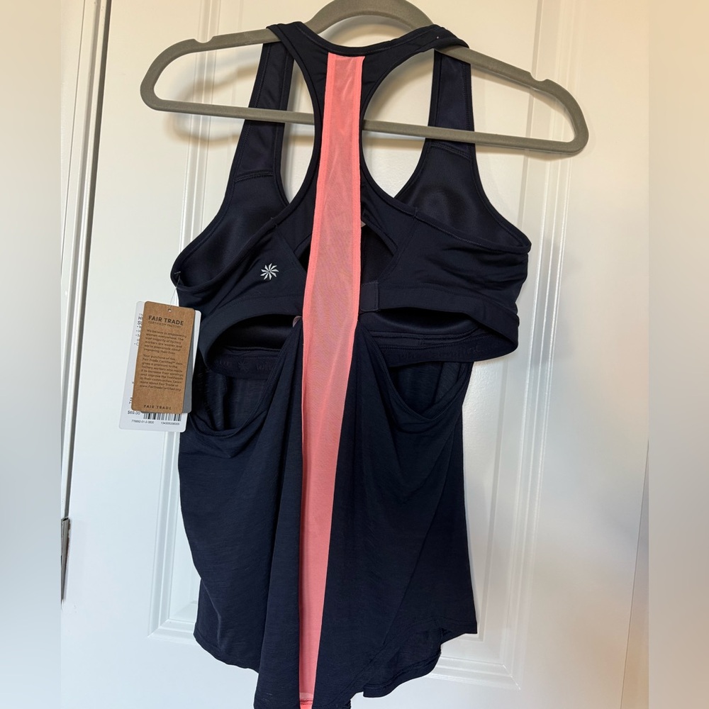 Navy and Pink Athletic Tank Top
